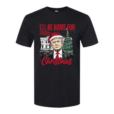 ILl Be Home For Christmas Funny Santa Trump Xmas Pajamas Softstyle CVC T-Shirt