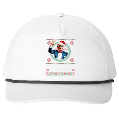 ILl Be Home For Christmas Funny Trump Ugly Xmas Sweaters Pj Snapback Five-Panel Rope Hat