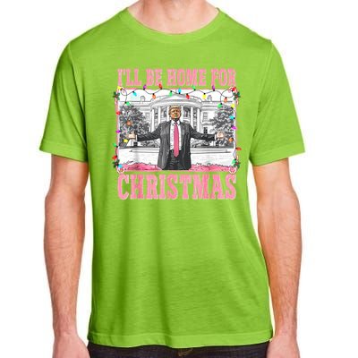 ILl Be Home For Christmas Santa Funny Trump Xmas Pajamas Adult ChromaSoft Performance T-Shirt