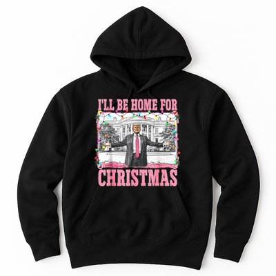 ILl Be Home For Christmas Santa Funny Trump Xmas Pajamas Hoodie