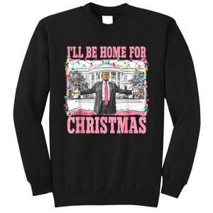 ILl Be Home For Christmas Santa Funny Trump Xmas Pajamas Sweatshirt