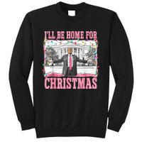 ILl Be Home For Christmas Santa Funny Trump Xmas Pajamas Sweatshirt