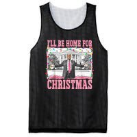 ILl Be Home For Christmas Santa Funny Trump Xmas Pajamas Mesh Reversible Basketball Jersey Tank