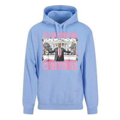 ILl Be Home For Christmas Santa Funny Trump Xmas Pajamas Unisex Surf Hoodie