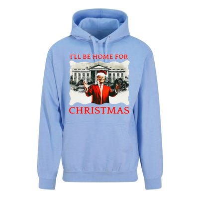 ILl Be Home For Christmas Santa Funny Trump Xmas Unisex Surf Hoodie