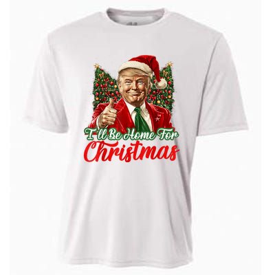 ILl Be Home For Christmas Xmas Trump Pajamas Holiday Santa Cooling Performance Crew T-Shirt