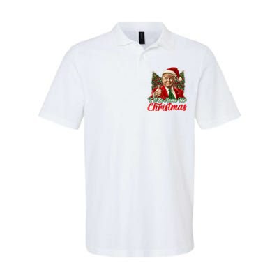 ILl Be Home For Christmas Xmas Trump Pajamas Holiday Santa Softstyle Adult Sport Polo