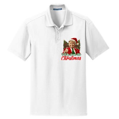 ILl Be Home For Christmas Xmas Trump Pajamas Holiday Santa Dry Zone Grid Polo