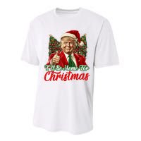 ILl Be Home For Christmas Xmas Trump Pajamas Holiday Santa Performance Sprint T-Shirt