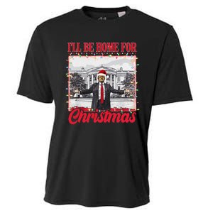 ILl Be Home For Christmas Santa Funny Trump Xmas Pajamas Gift Cooling Performance Crew T-Shirt