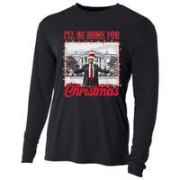 ILl Be Home For Christmas Santa Funny Trump Xmas Pajamas Gift Cooling Performance Long Sleeve Crew