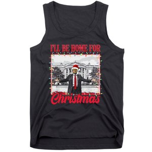 ILl Be Home For Christmas Santa Funny Trump Xmas Pajamas Gift Tank Top