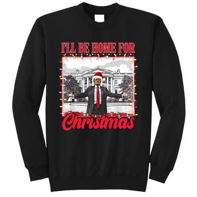 ILl Be Home For Christmas Santa Funny Trump Xmas Pajamas Sweatshirt