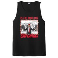 ILl Be Home For Christmas Santa Funny Trump Xmas Pajamas PosiCharge Competitor Tank