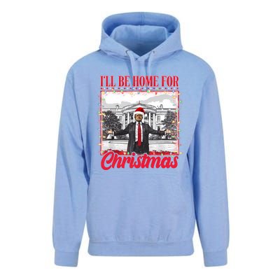 ILl Be Home For Christmas Santa Funny Trump Xmas Pajamas Unisex Surf Hoodie