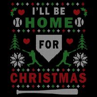 I'LL BE HOME FOR CHRISTMAS BASEBALL UGLY CHRISTMAS Backpack