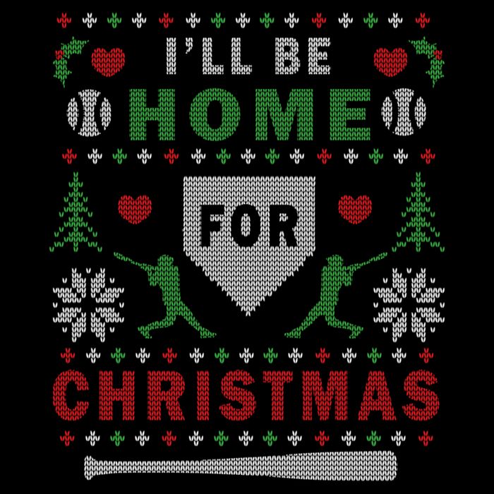 I'LL BE HOME FOR CHRISTMAS BASEBALL UGLY CHRISTMAS Backpack