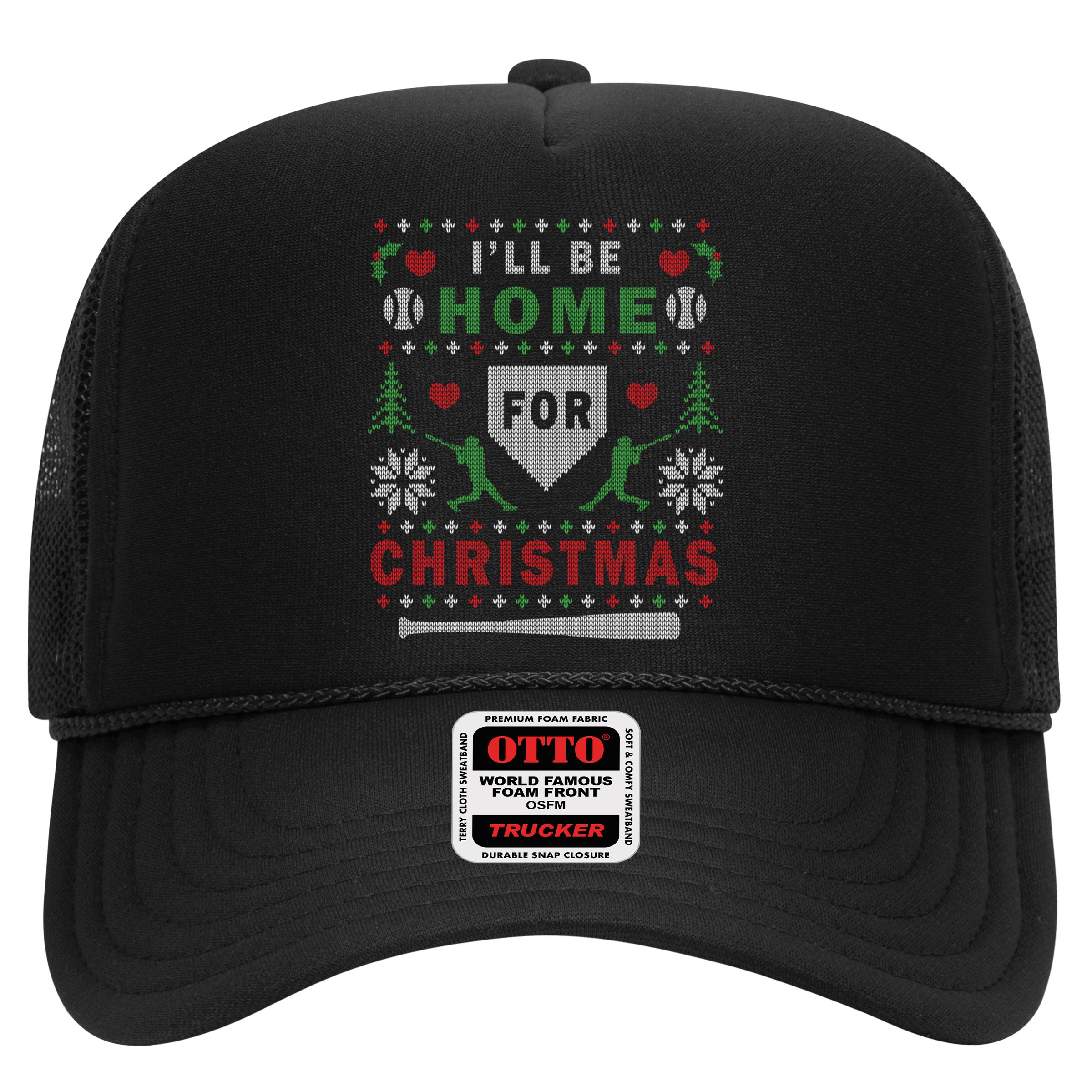 I'LL BE HOME FOR CHRISTMAS BASEBALL UGLY CHRISTMAS Hat