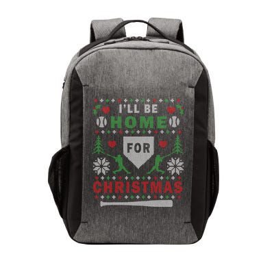 I'LL BE HOME FOR CHRISTMAS BASEBALL UGLY CHRISTMAS Vector Backpack