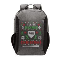 I'LL BE HOME FOR CHRISTMAS BASEBALL UGLY CHRISTMAS Vector Backpack