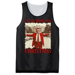 ILl Be Home For Christmas Xmas Trump Pajamas Holiday Santa Mesh Reversible Basketball Jersey Tank