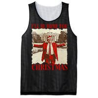 ILl Be Home For Christmas Xmas Trump Pajamas Holiday Santa Mesh Reversible Basketball Jersey Tank