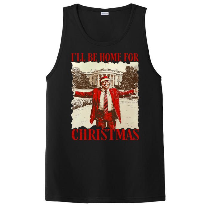 ILl Be Home For Christmas Xmas Trump Pajamas Holiday Santa PosiCharge Competitor Tank