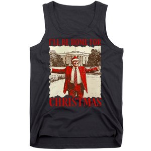 ILl Be Home For Christmas Xmas Trump Pajamas Holiday Santa Tank Top