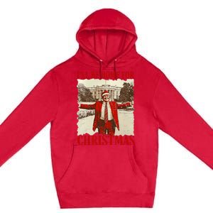 ILl Be Home For Christmas Xmas Trump Pajamas Holiday Santa Premium Pullover Hoodie