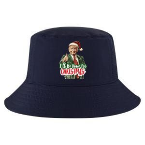 ILl Be Home For Christmas Funny Santa Claus Trump 2024 Cool Comfort Performance Bucket Hat