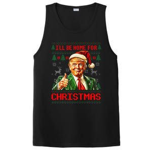 ILl Be Home For Christmas Funny Santa Trump Pajamas Ugly PosiCharge Competitor Tank