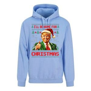 ILl Be Home For Christmas Funny Santa Trump Pajamas Ugly Unisex Surf Hoodie