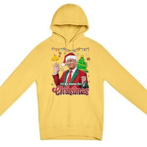 ILl Be Home For Christmas Santa Funny Trump Ugly Premium Pullover Hoodie