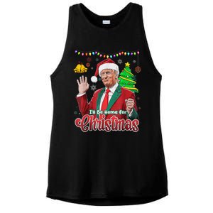 ILl Be Home For Christmas Santa Funny Trump Ugly Ladies PosiCharge Tri-Blend Wicking Tank