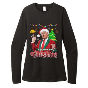 ILl Be Home For Christmas Santa Funny Trump Ugly Womens CVC Long Sleeve Shirt