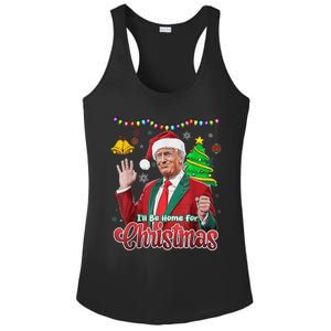 ILl Be Home For Christmas Santa Funny Trump Ugly Ladies PosiCharge Competitor Racerback Tank