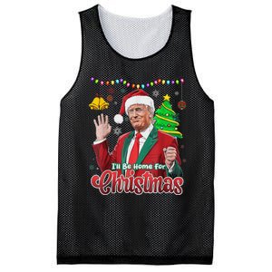 ILl Be Home For Christmas Santa Funny Trump Ugly Mesh Reversible Basketball Jersey Tank