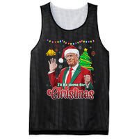 ILl Be Home For Christmas Santa Funny Trump Ugly Mesh Reversible Basketball Jersey Tank