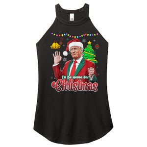 ILl Be Home For Christmas Santa Funny Trump Ugly Women's Perfect Tri Rocker Tank