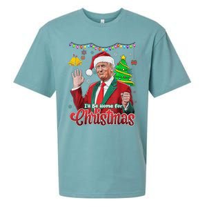 ILl Be Home For Christmas Santa Funny Trump Ugly Sueded Cloud Jersey T-Shirt