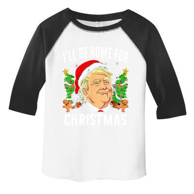 ILl Be Home For Christmas Funny Santa Claus Trump 2024 Gift Toddler Fine Jersey T-Shirt