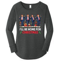 ILl Be Home For Christmas Santa Trump Women's Perfect Tri Tunic Long Sleeve Shirt