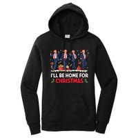 ILl Be Home For Christmas Santa Trump Women's Pullover Hoodie