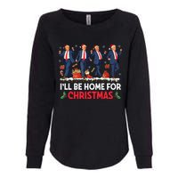 ILl Be Home For Christmas Santa Trump Womens California Wash Sweatshirt