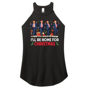 ILl Be Home For Christmas Santa Trump Women's Perfect Tri Rocker Tank