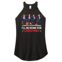 ILl Be Home For Christmas Santa Trump Women's Perfect Tri Rocker Tank