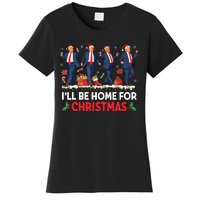 ILl Be Home For Christmas Santa Trump Women's T-Shirt