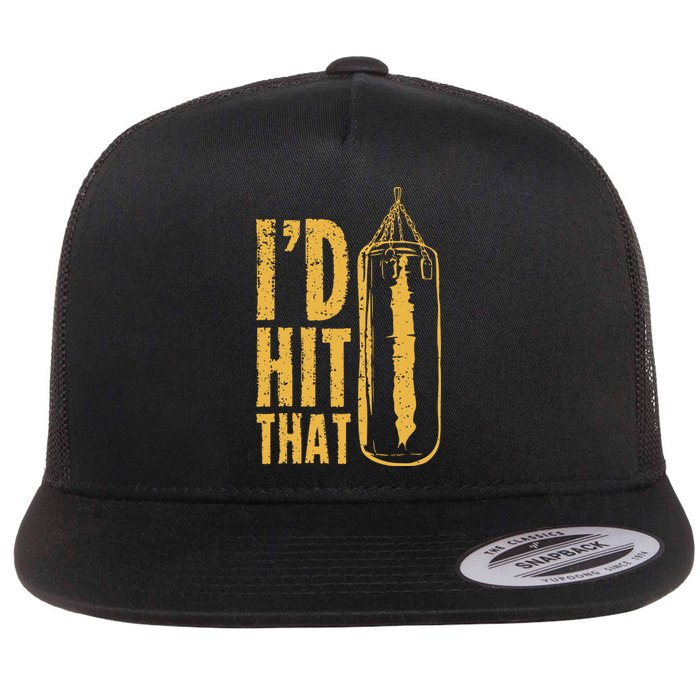 Id Boxing Hit That Flat Bill Trucker Hat