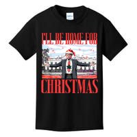 ILl Be Home For Christmas Santa Funny Trump Xmas Pajamas Kids T-Shirt