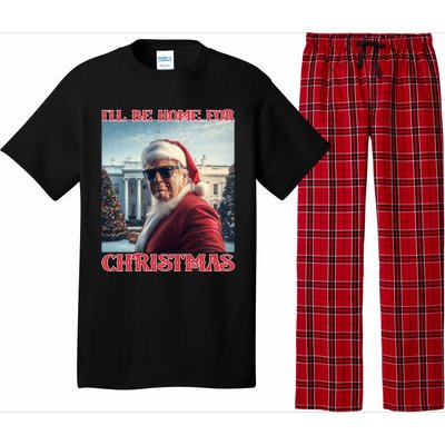 ILl Be Home For Christmas Trump Santa Selfie White House Pajama Set